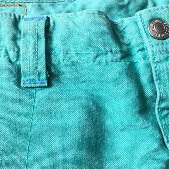 Levi’s Y2K Teal Shorts Colored Denim Jorts Short Shorts 3” Inseam Mid Rise M/8 - Picture 7 of 13